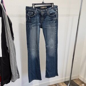 Stylish Distressed Boot Cut BKE Jeans